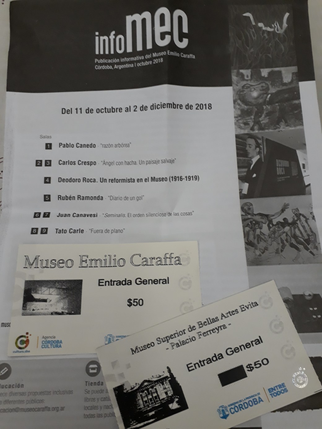 encarte do museu emílio caraffa